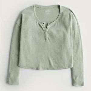 Hollister waffle long sleeve large